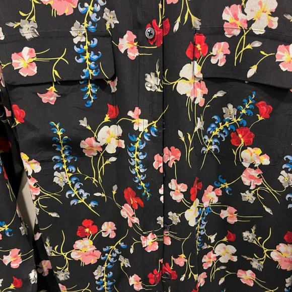 Silk Floral Equipment Collared Shirt - Picture 3 of 4